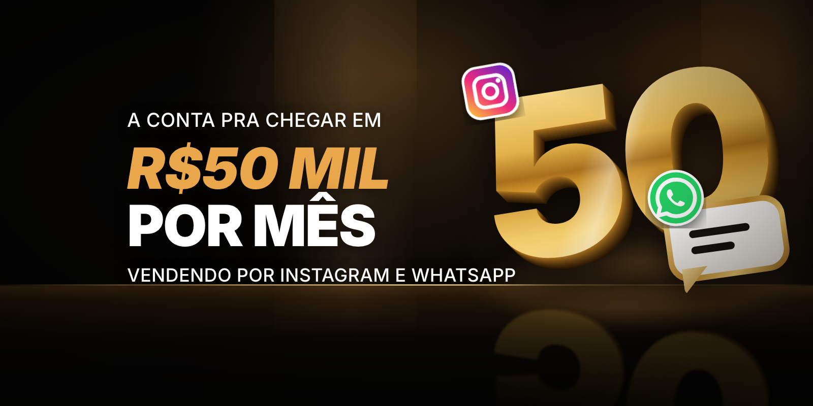 A conta para chegar em R$50 mil por mês vendendo por Instagram e WhatsApp